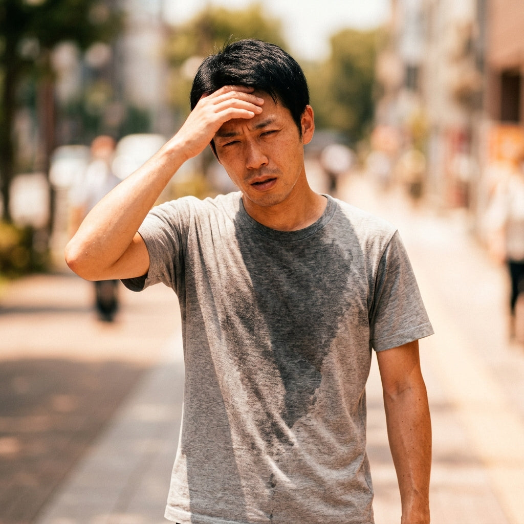 我慢する
